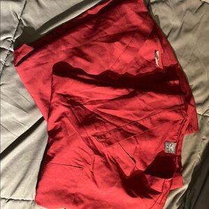 Red Scrub Top
